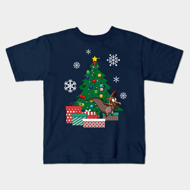 Petrie Around The Christmas Tree Land Before Time Kids T-Shirt by Nova5